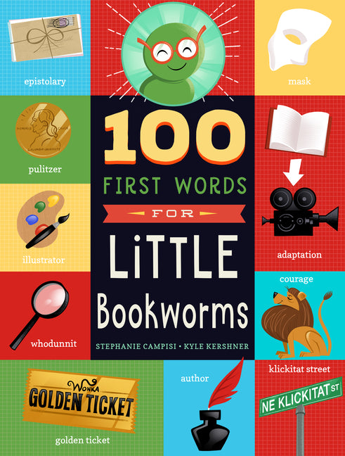 Book cover for 100 First Words for Little Bookworms