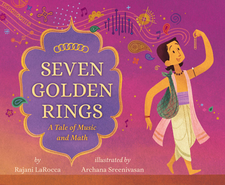 Book cover for Seven Golden Rings: A Tale of Music and Math