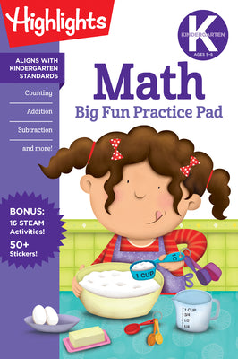 Book cover for Kindergarten Math Big Fun Practice Pad
