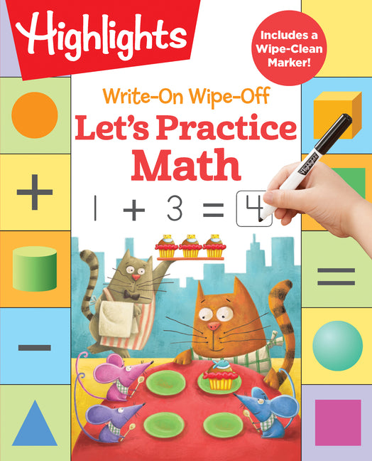 Book cover for Write-On Wipe-Off Let's Practice Math