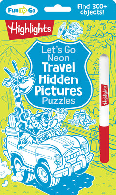 Book cover for Let's Go Neon Travel Hidden Pictures Puzzles