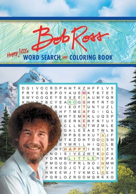 Book cover for Bob Ross Word Search and Coloring Book