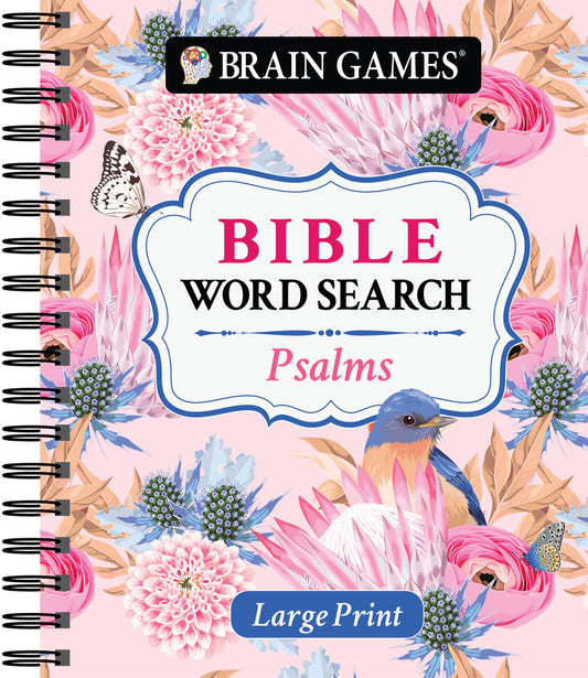 Book cover for Brain Games - Large Print Bible Word Search: Psalms