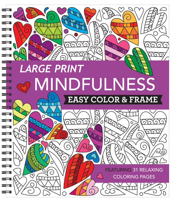Book cover for Large Print Easy Color & Frame - Mindfulness (Stress Free Coloring Book)