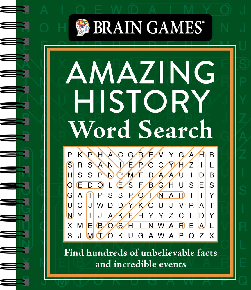 Book cover for Brain Games - Amazing History Word Search: Find Hundreds of Unbelievable Facts and Incredible Events
