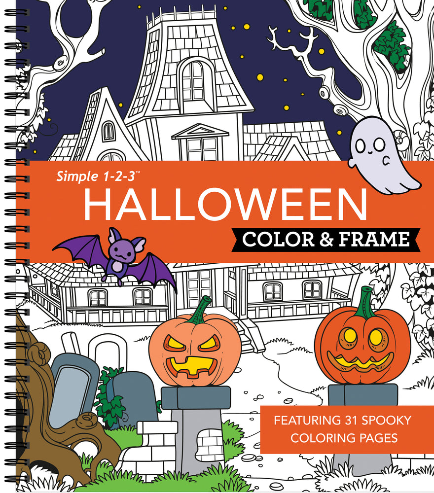 Book cover for Color & Frame - Halloween (Coloring Book)