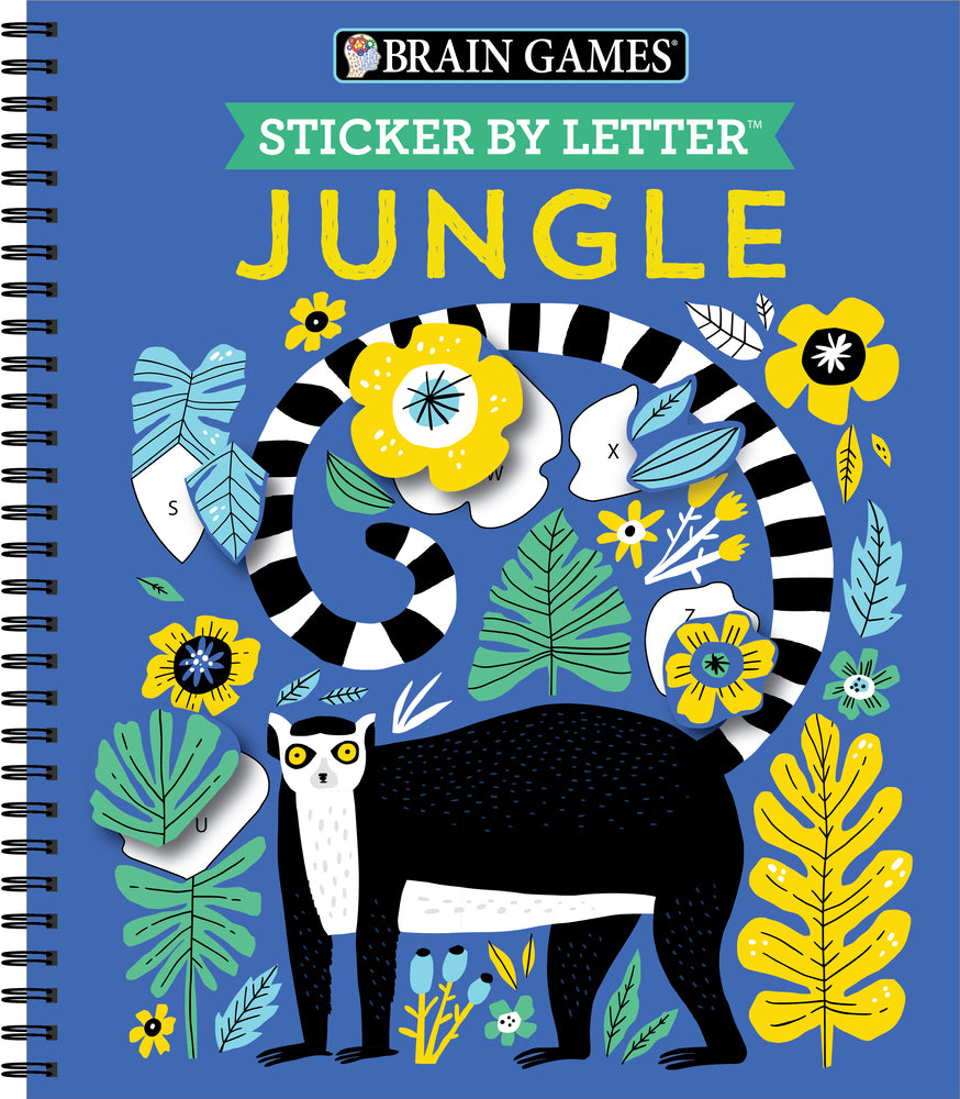Book cover for Brain Games - Sticker by Letter: Jungle