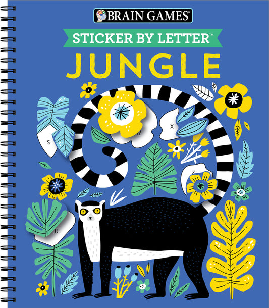 Book cover for Brain Games - Sticker by Letter: Jungle