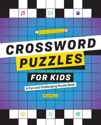 Book cover for Crossword Puzzles for Kids: A Fun and Challenging Puzzle Book