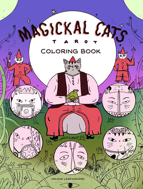 Book cover for Magickal Cats Tarot Coloring Book