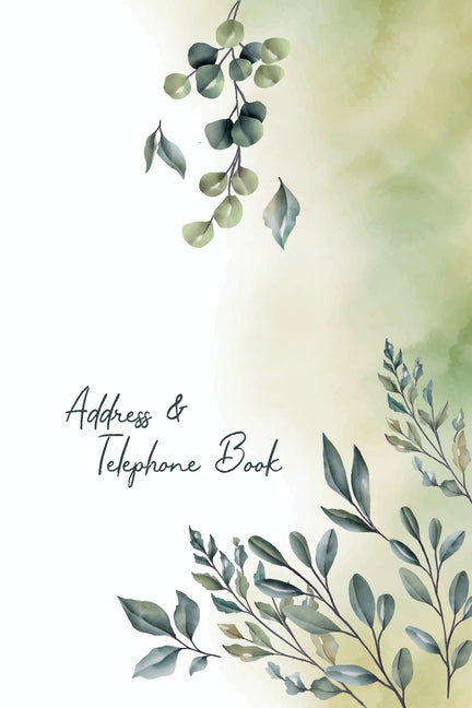 Book cover for Address and Telephone book: Beautiful Floral Notebooks for Keeping Track of Addresses, Email, Mobile, Work & Home Phone Numbers