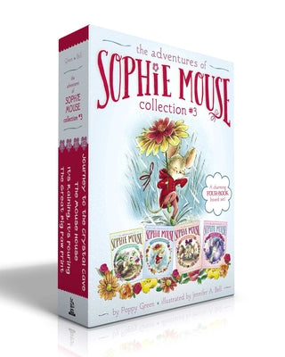 Book cover for The Adventures of Sophie Mouse Collection #3 (Boxed Set): The Great Big Paw Print; It's Raining, It's Pouring; The Mouse House; Journey to the Crystal