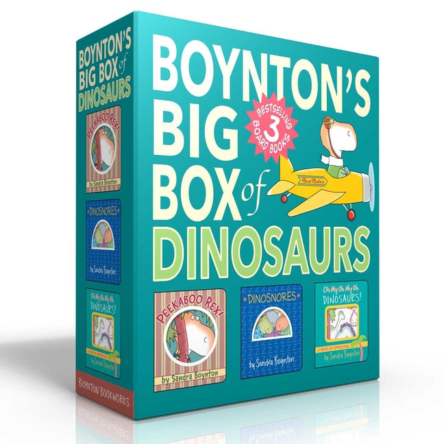 Book cover for Boynton's Big Box of Dinosaurs (Boxed Set): Peekaboo Rex!; Dinosnores; Oh My Oh My Oh Dinosaurs! (Boxed Set)