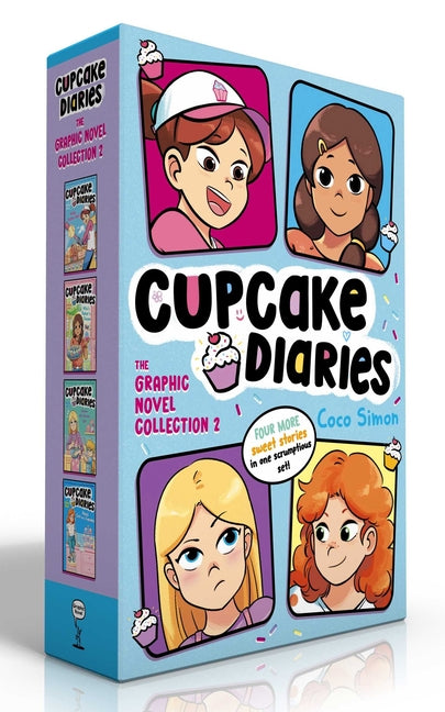 Book cover for Cupcake Diaries the Graphic Novel Collection 2 (Boxed Set): Katie, Batter Up! Graphic Novel/Mia's Baker's Dozen Graphic Novel/Emma All Stirred Up! Gra