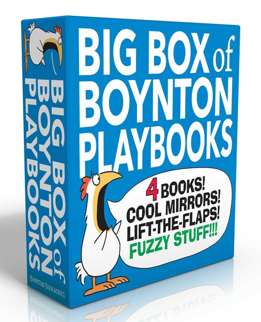 Book cover for Big Box of Boynton Playbooks (Boxed Set): Dinosaur's Binkit; Hey! Look at You!; Fuzzy Fuzzy Fuzzy!; Hey! What's That? (Boxed Set)