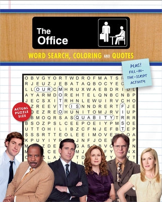 Book cover for The Office Word Search, Coloring and Quotes: Plus Fill-In-The-Script Activity