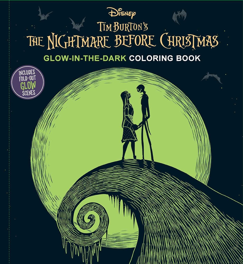 Book cover for Disney Tim Burton's the Nightmare Before Christmas Glow-In-The-Dark Coloring Book