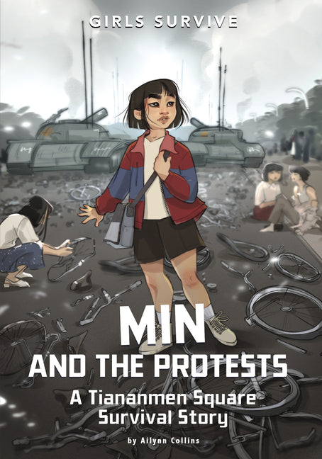 Book cover for Min and the Protests: A Tiananmen Square Survival Story