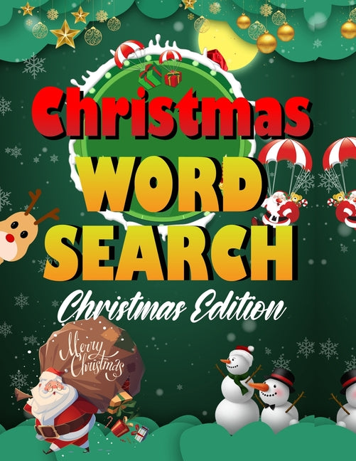 Book cover for Christmas word search.: Easy Large Print Puzzle Book for Adults, Kids & Everyone for the 25 Days of Christmas.