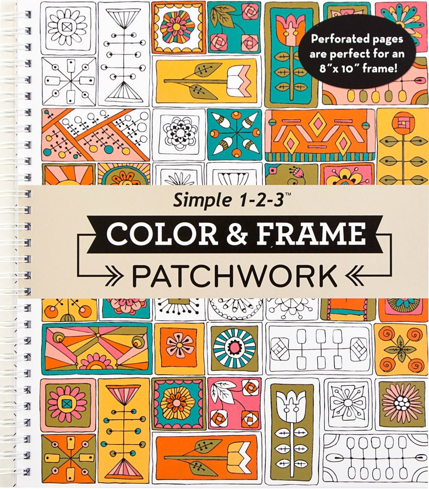 Book cover for Color & Frame - Patchwork (Adult Coloring Book)