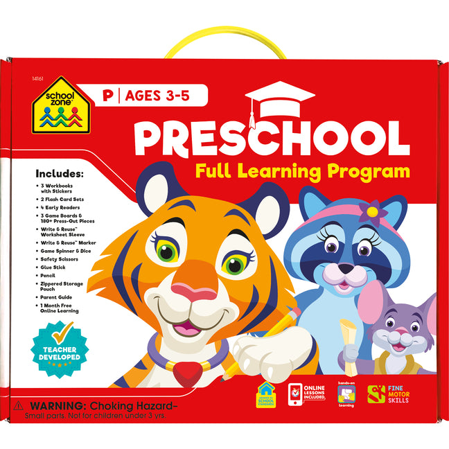 Book cover for School Zone Preschool Full Learning Program