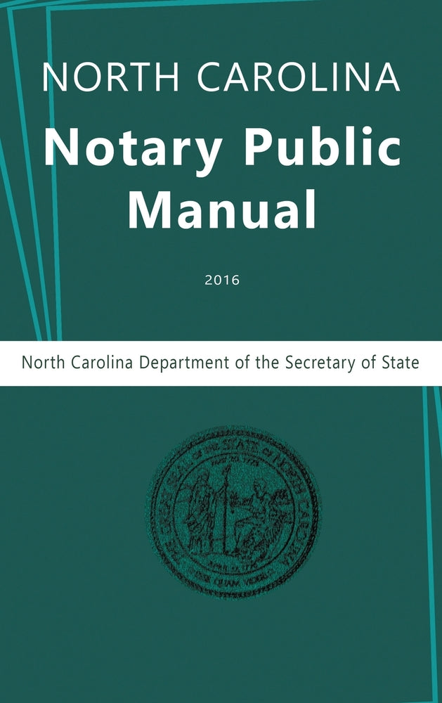 Book cover for North Carolina Notary Public Manual, 2016