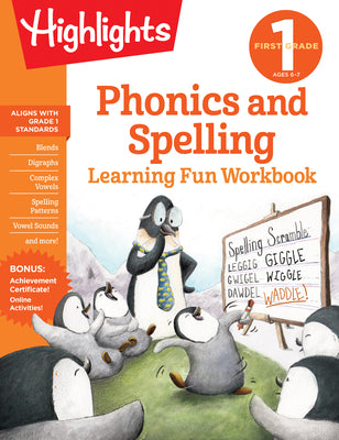 Book cover for First Grade Phonics and Spelling