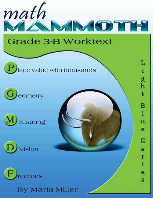 Book cover for Math Mammoth Grade 3-B Worktext