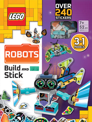 Book cover for Lego(r) Books. Build and Stick: Robots