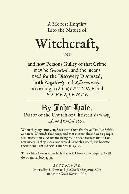 Book cover for Modest Enquiry Into the Nature of Witchcraft