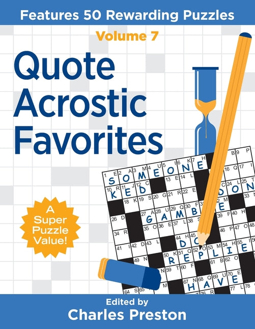 Book cover for Quote Acrostic Favorites: Features 50 Rewarding Puzzles