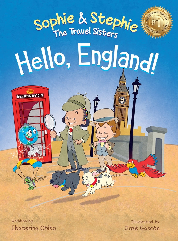 Book cover for Hello, England!: A Children's Book Travel Detective Adventure for Kids Ages 4-8