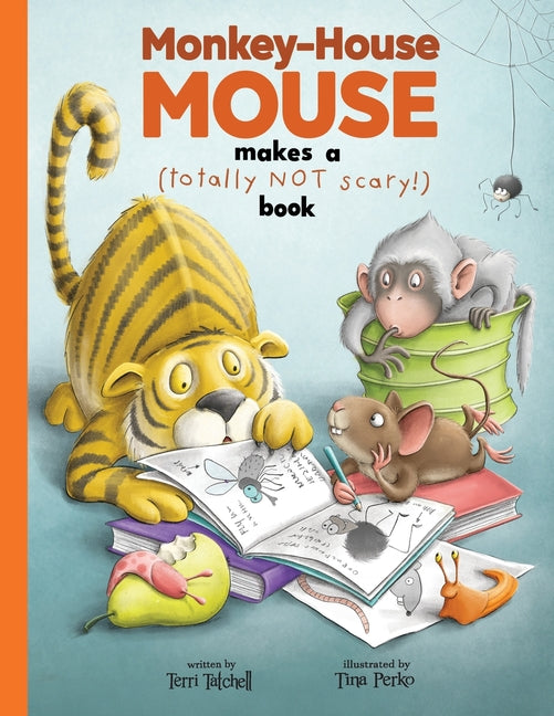 Book cover for Monkey-House Mouse makes a (totally NOT scary) book
