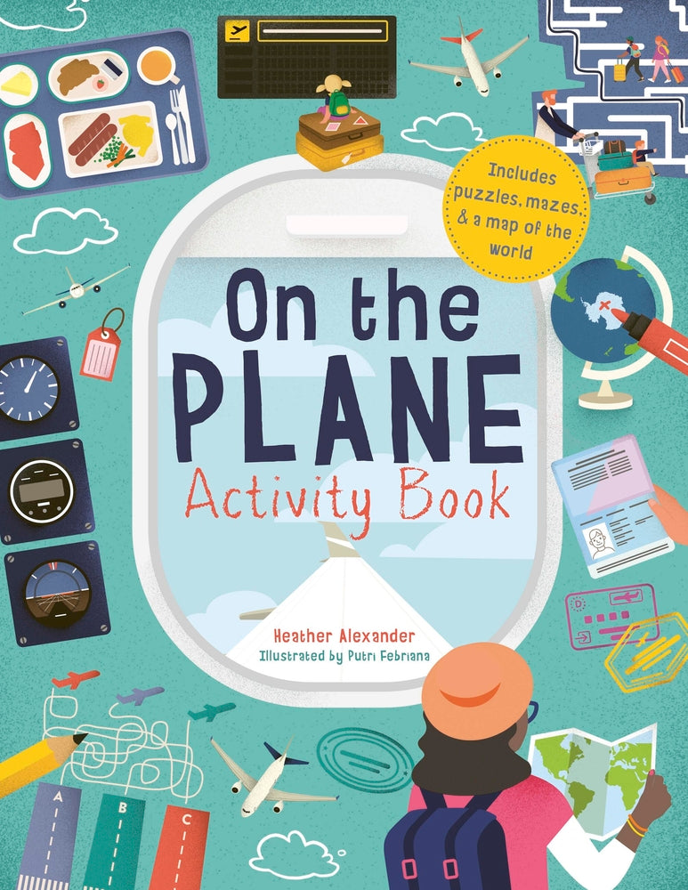 Book cover for On the Plane Activity Book: Includes Puzzles, Mazes, Dot-To-Dots and Drawing Activities