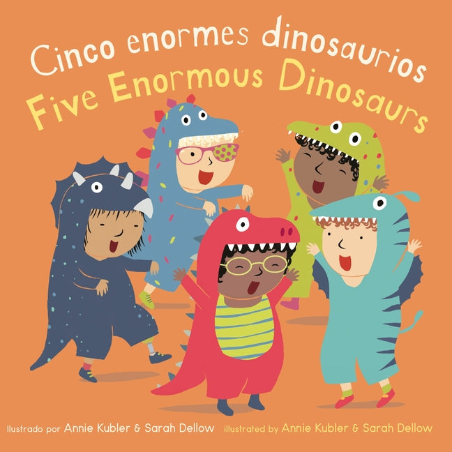 Book cover for Cinco Pequeños Dinosaurios/Five Enormous Dinosaurs