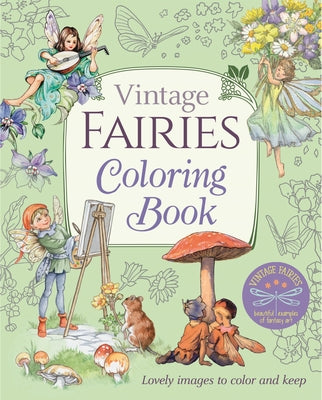 Book cover for Vintage Fairies Coloring Book: Lovely Images to Color and Keep