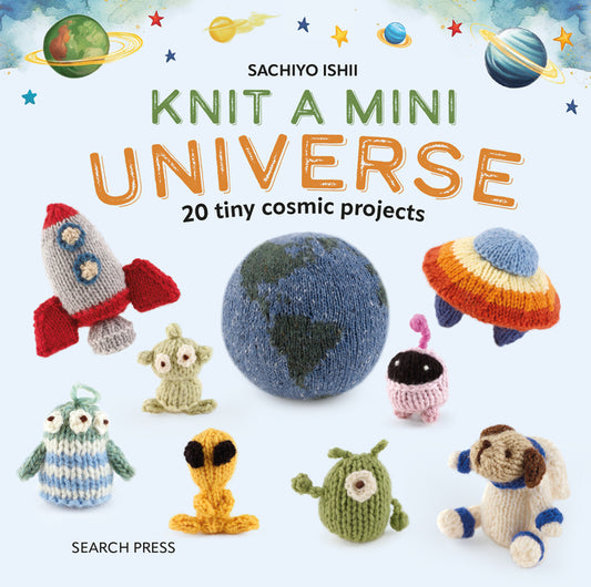 Book cover for Knit a Mini Universe: 20 Tiny Cosmic Creatures to Knitcomments
