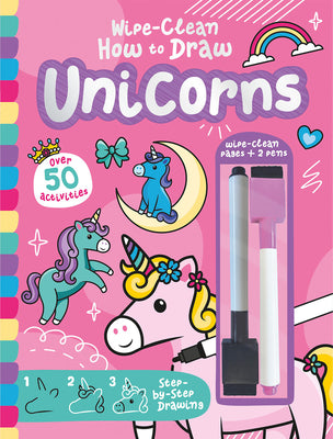 Book cover for Wipe-Clean How to Draw Unicorns