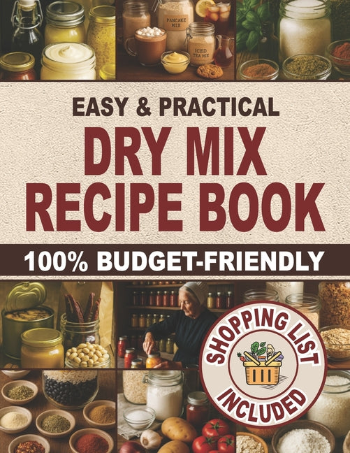 Book cover for Easy & Practical Dry Mix Recipe Book: 100% Budget-Friendly Homemade Recipes to Stock Up for Long-Term Storage & Shop Only Once a Month to Enjoy Stress