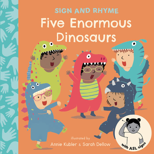 Book cover for Five Enormous Dinosaurs ASL