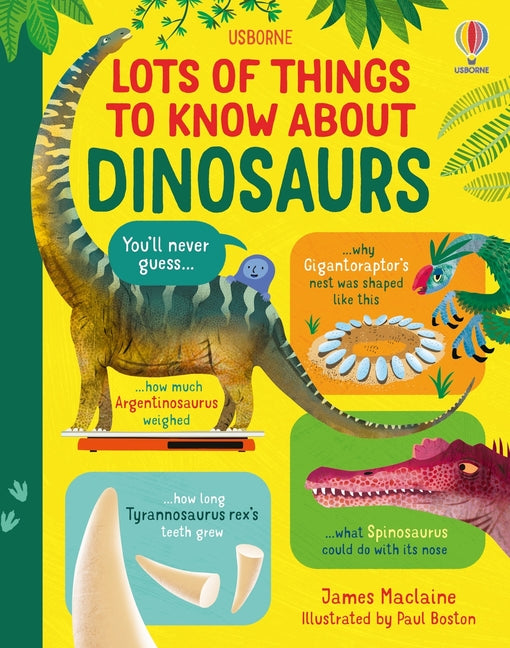 Book cover for Lots of Things to Know about Dinosaurs