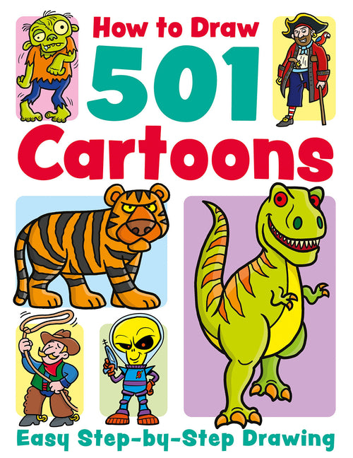 Book cover for How to Draw 501 Cartoons