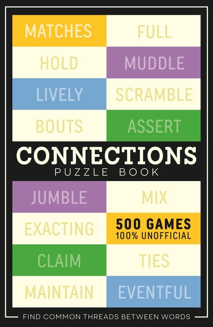 Book cover for Connections Puzzle Book: 500 Games, 100% Unofficial