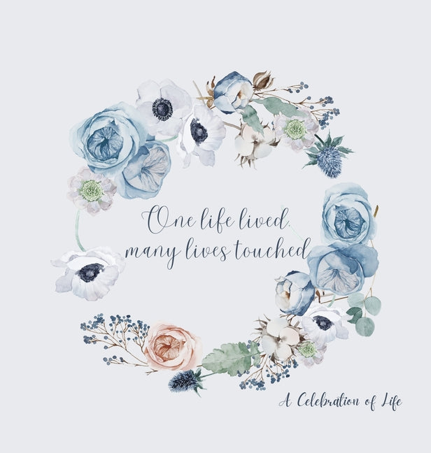 Book cover for Celebration of life, funeral book, Condolence book to sign (Hardback cover)