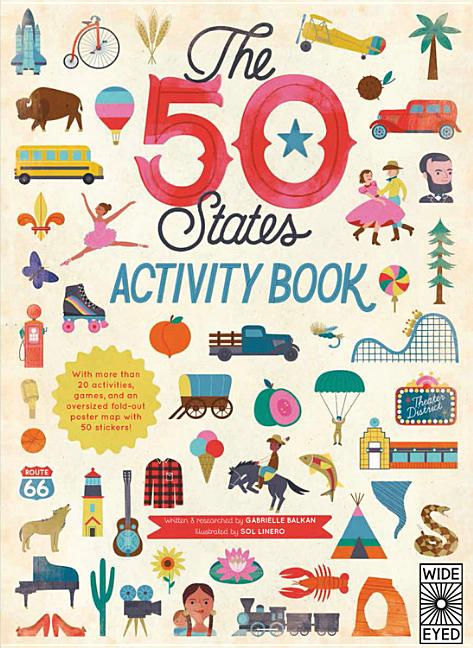 Book cover for The 50 States: Activity Book: Maps of the 50 States of the USA