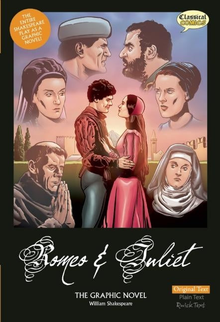 Book cover for Romeo and Juliet the Graphic Novel: Original Text (Ustion)