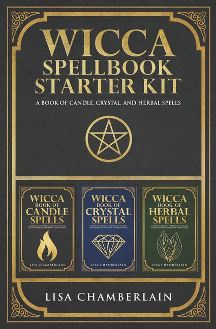 Book cover for Wicca Spellbook Starter Kit: A Book of Candle, Crystal, and Herbal Spells