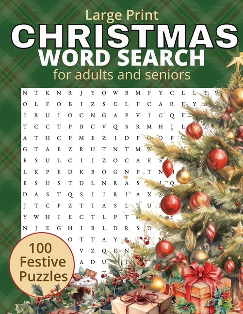 Book cover for Christmas Word Search: 100 themed puzzles Large Print puzzles for adults and seniors