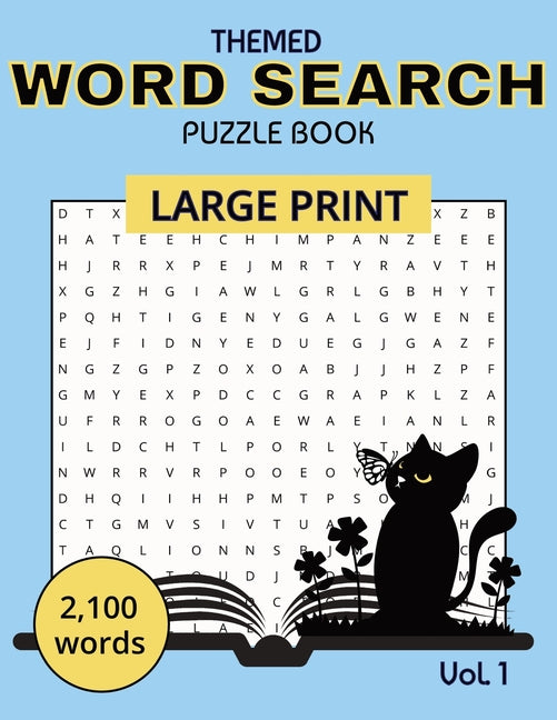 Book cover for Themed Word Search Puzzle Book Vol. 1