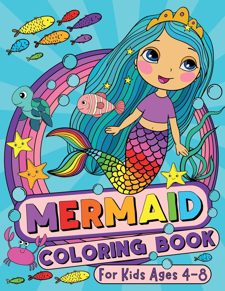 Book cover for Mermaid Coloring Book for Kids Ages 4-8